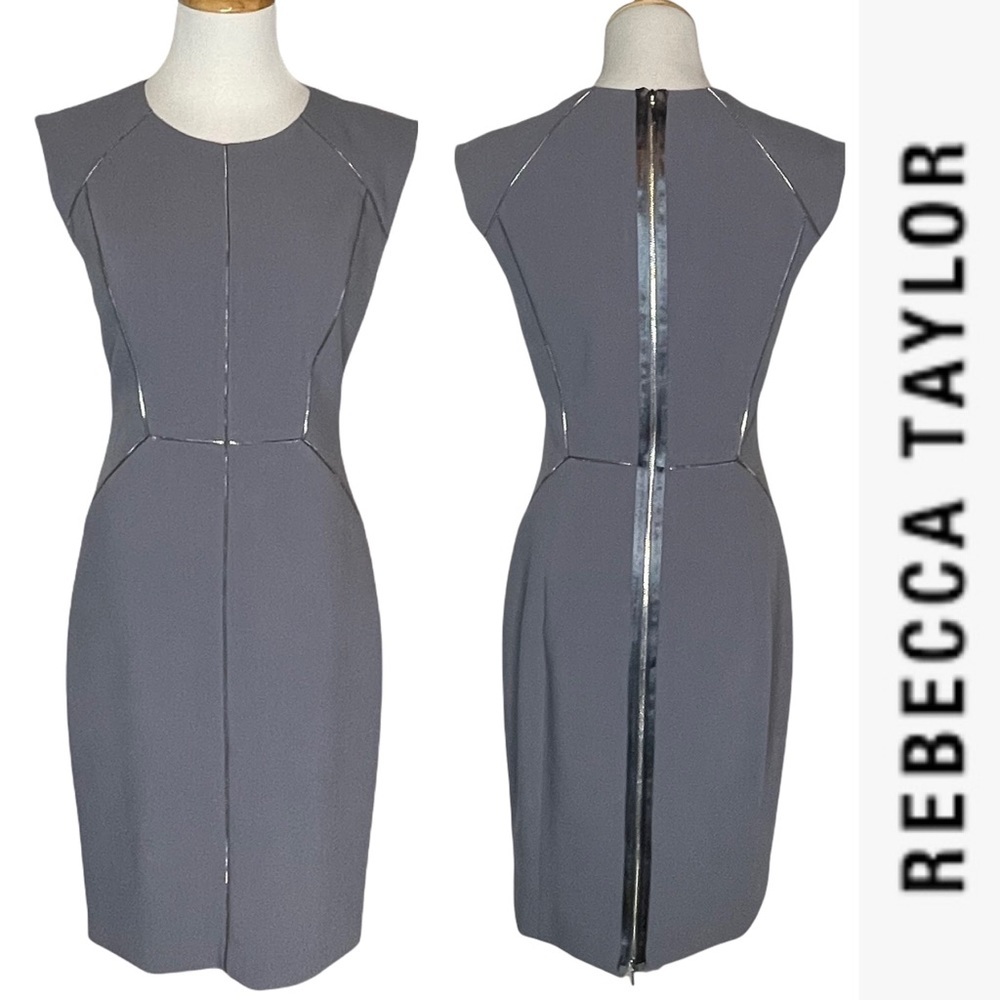 Rebecca Taylor Light Purple Zipper Sheath Dress with Zippers 4